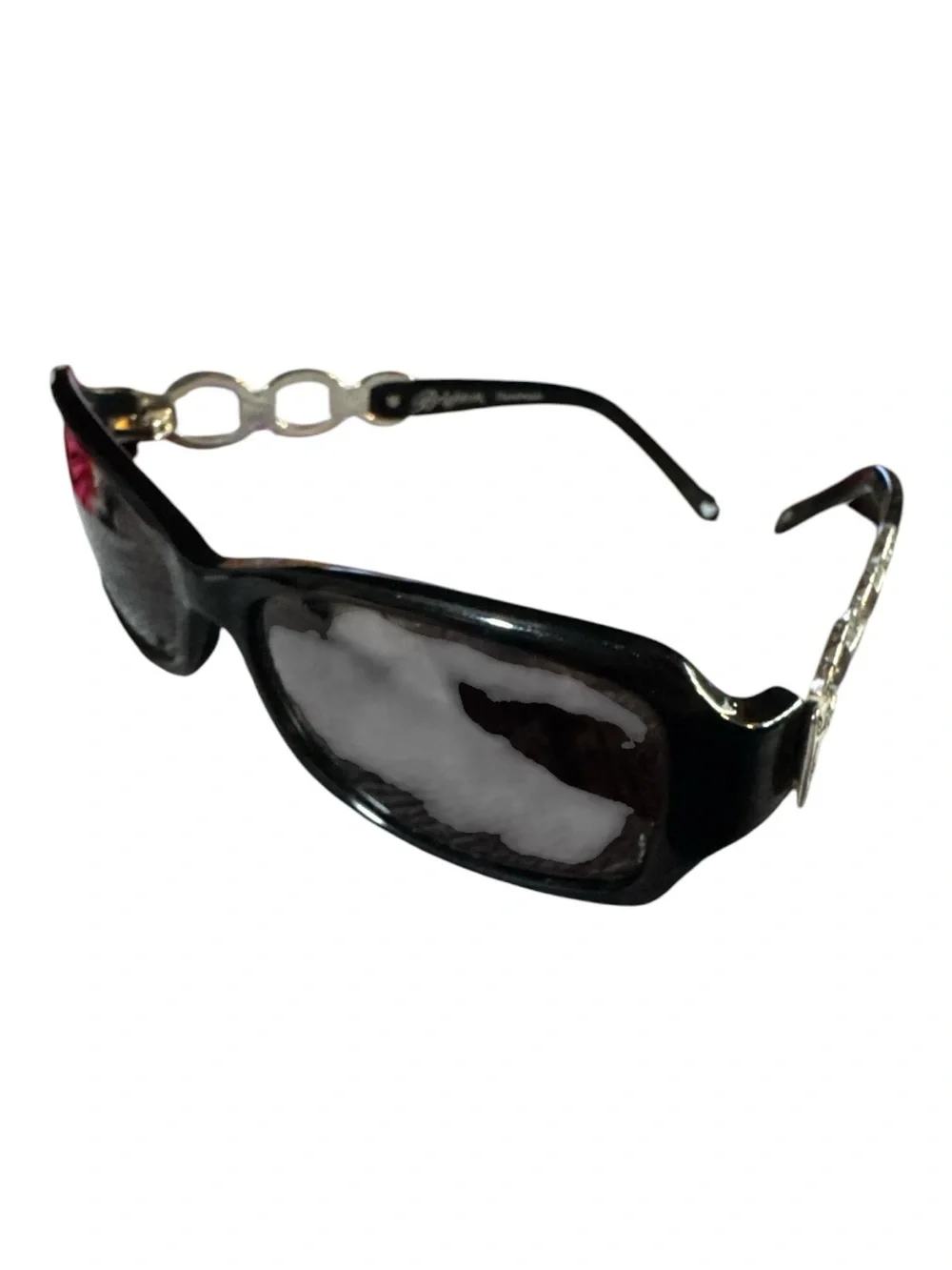 Vintage Retired Brighton “Metropolitan Link”Black Sunglasses w/Dark Lenses & Tin